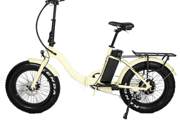 a bicycle is parked next to a motorcycle