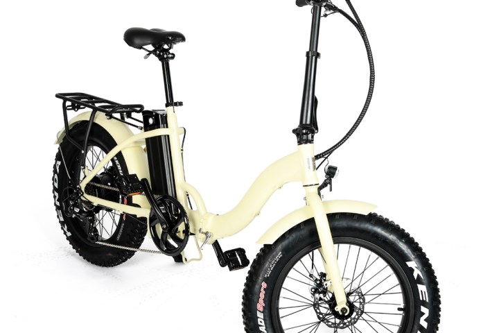 a bicycle is parked next to a motorcycle